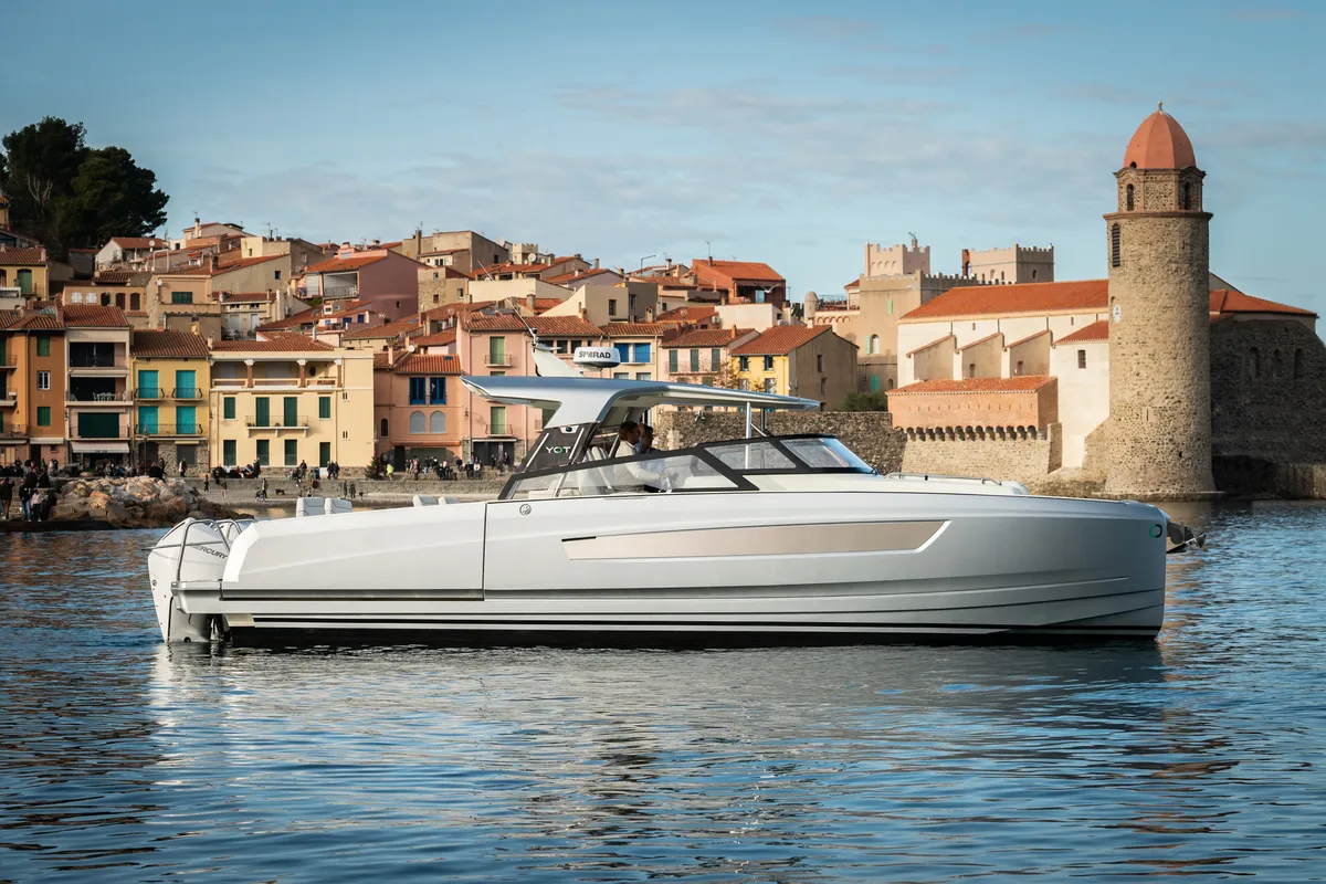 Exterior view of Premium, a Gulet Yot 36 catamaran at Capo d'Orlando, Italy