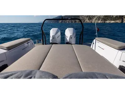 Deck of Axopar 37 XC Cross Cabin, a motorboat at Athens, Greece
