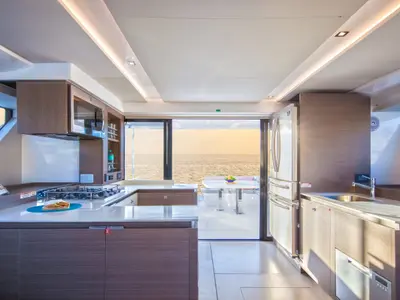 Galley of Moorings 534 PC/8+1 Exclusive, a Leopard 53 PC catamaran at Road Town, British Virgin Islands