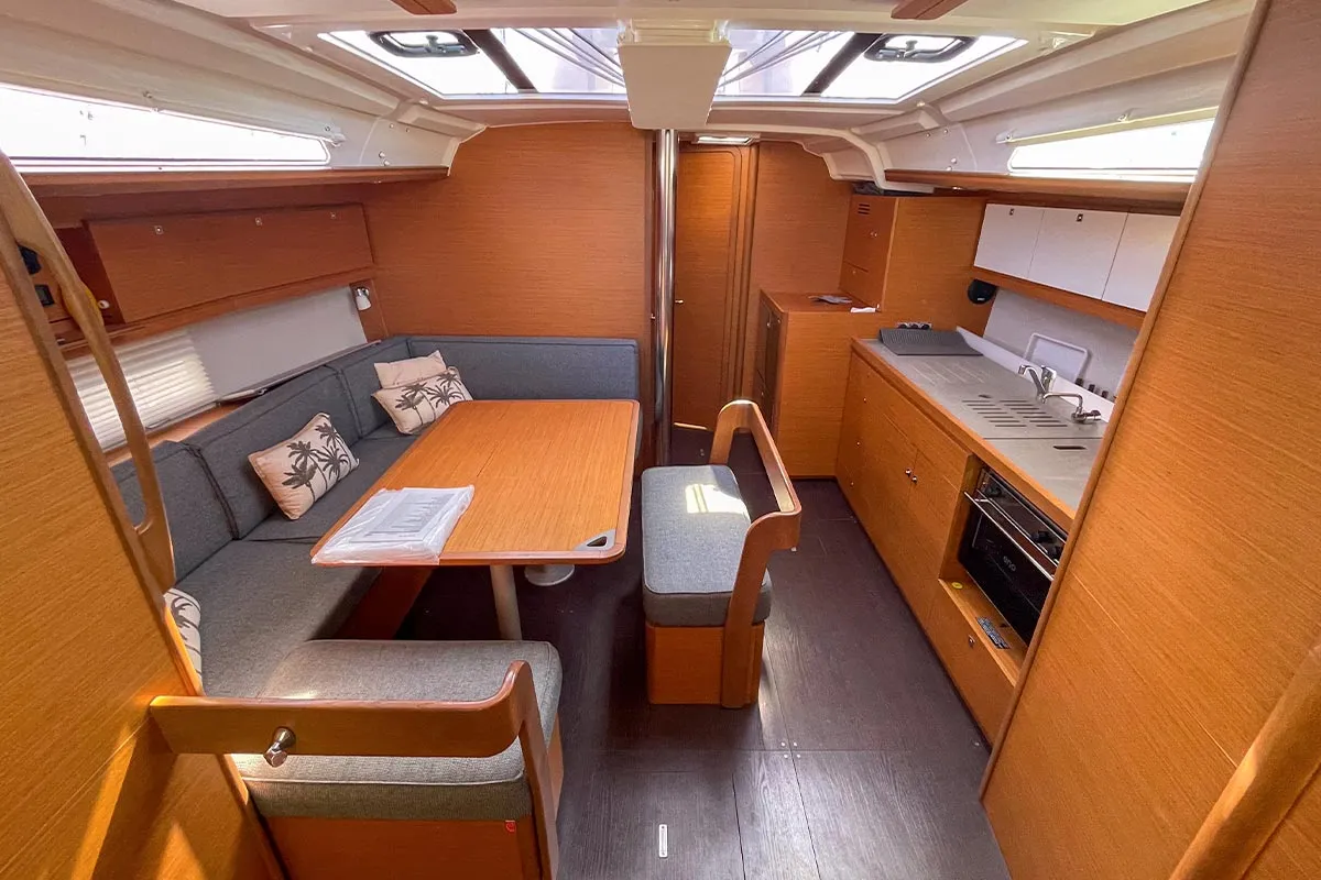 Salon of Etosha, a Dufour 430 sailboat at Hyères, France