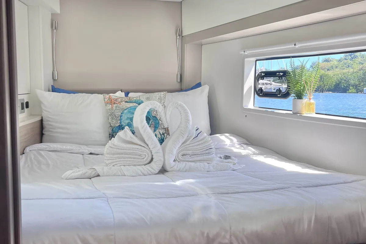 Cabin on Hard Deck, a Bali 4.2 catamaran at Parham Town, British Virgin Islands