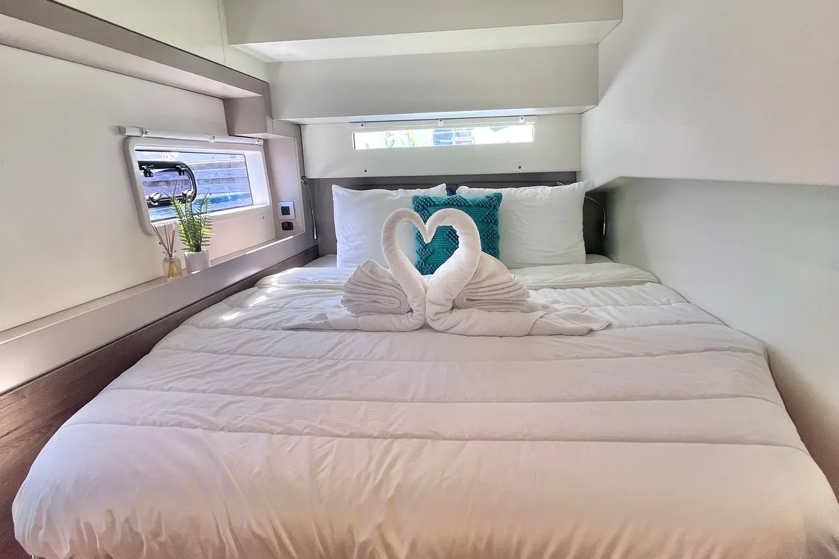 Cabin on Hard Deck, a Bali 4.2 catamaran at Parham Town, British Virgin Islands