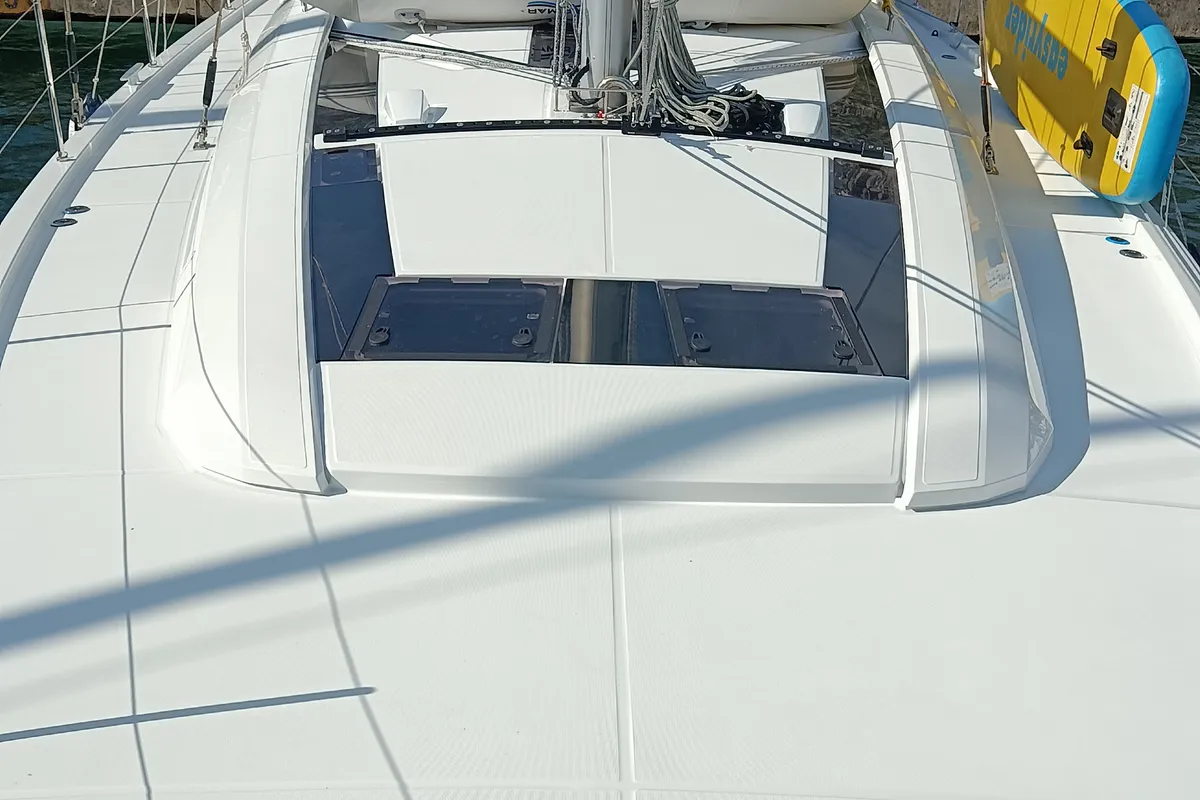Deck of Alba, a Beneteau Oceanis 51.1 sailboat at Dubrovnik, Croatia