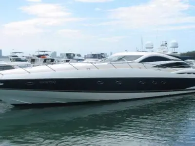 Anita II, a Sunseeker Predator 75 motor yacht at Augusta, Italy