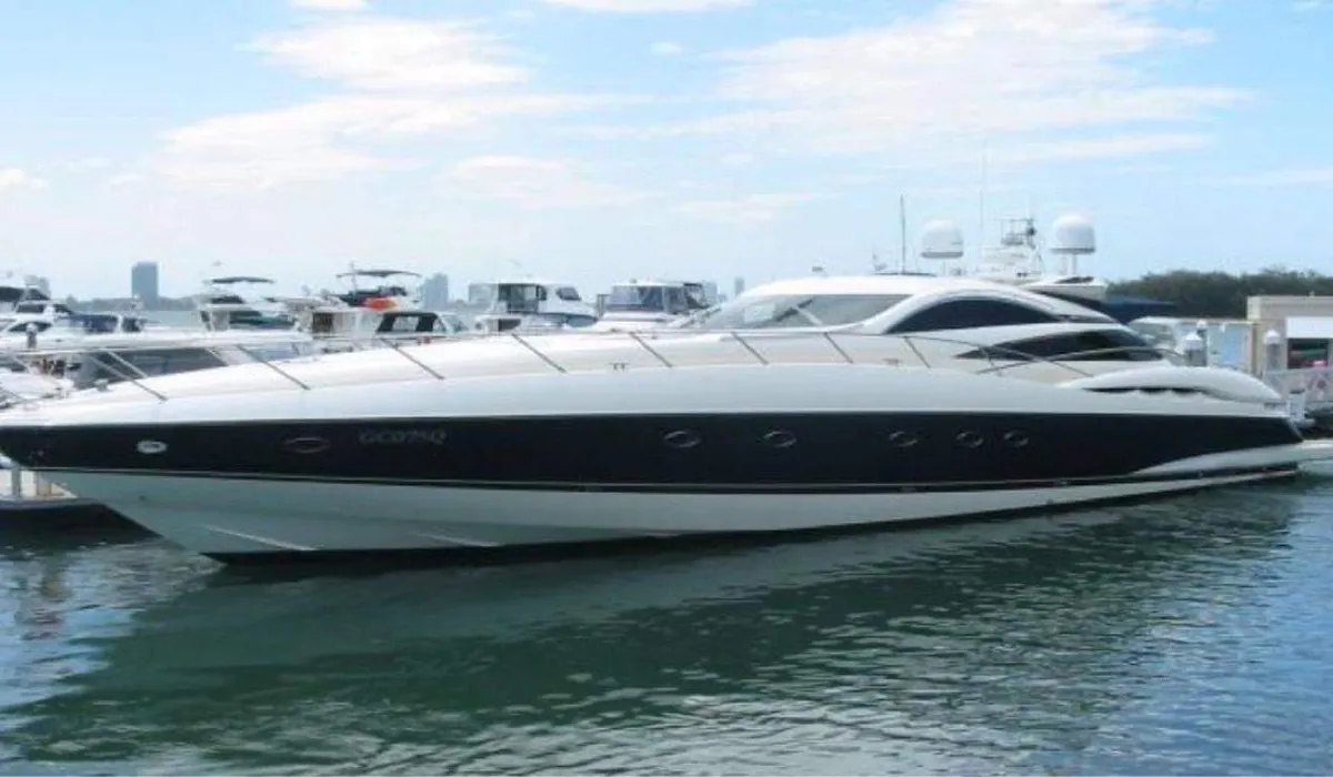 Anita II, a Sunseeker Predator 75 motor yacht at Augusta, Italy