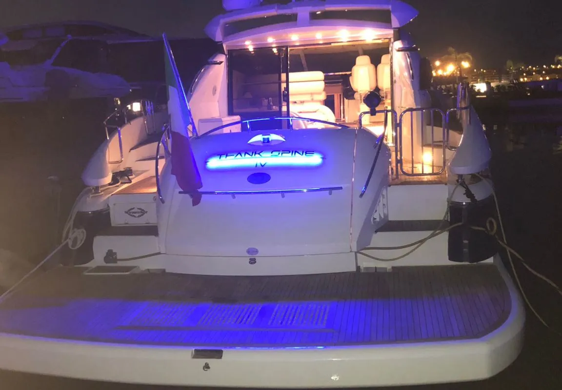 Anita II, a Sunseeker Predator 75 motor yacht at Augusta, Italy