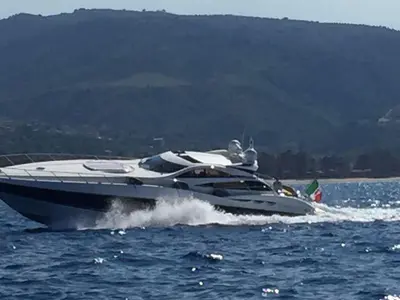 Anita II, a Sunseeker Predator 75 motor yacht at Augusta, Italy