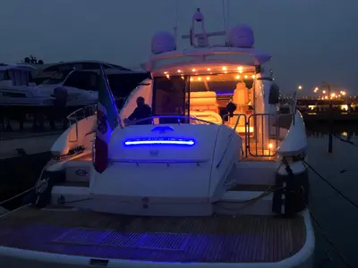 Anita II, a Sunseeker Predator 75 motor yacht at Augusta, Italy
