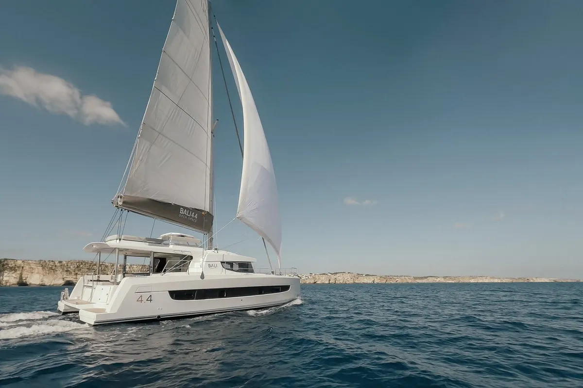 Exterior view of La Calma, a Bali 4.4 catamaran at Pirovac, Croatia