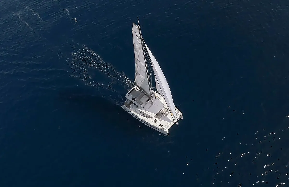 Exterior view of La Calma, a Bali 4.4 catamaran at Pirovac, Croatia