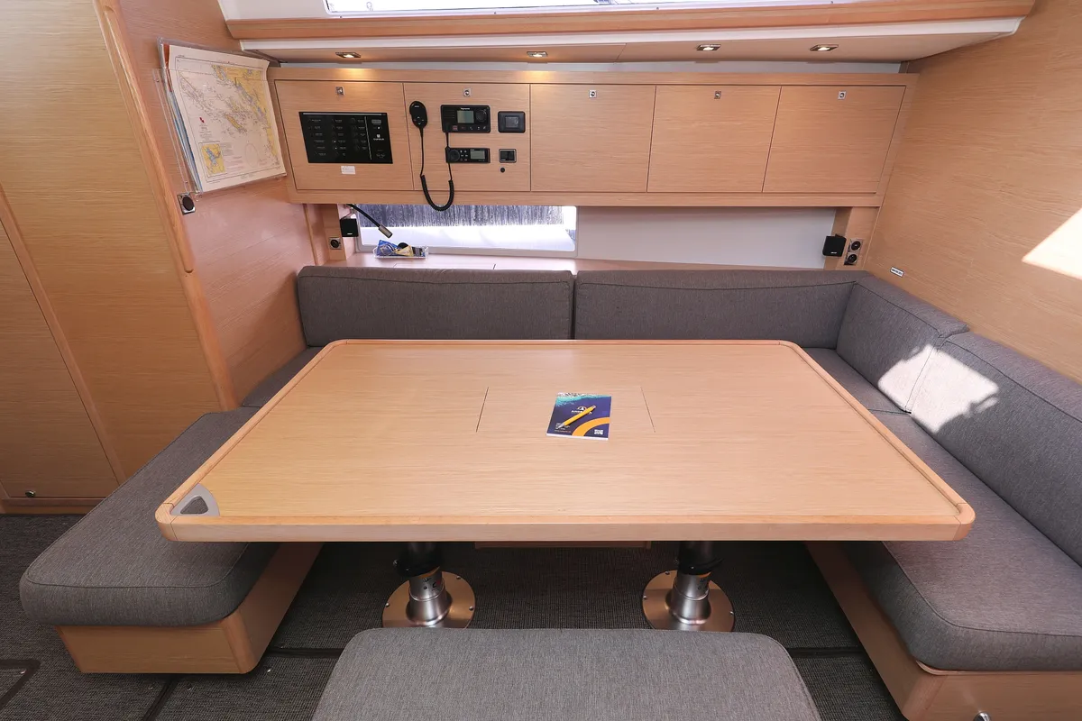Cabin on Jolie, a Dufour 470 sailboat at Biograd na Moru, Croatia