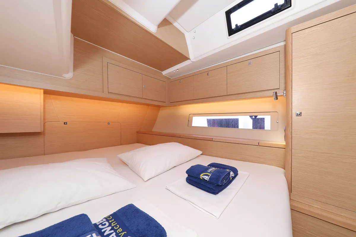 Head on Jolie, a Dufour 470 sailboat at Biograd na Moru, Croatia