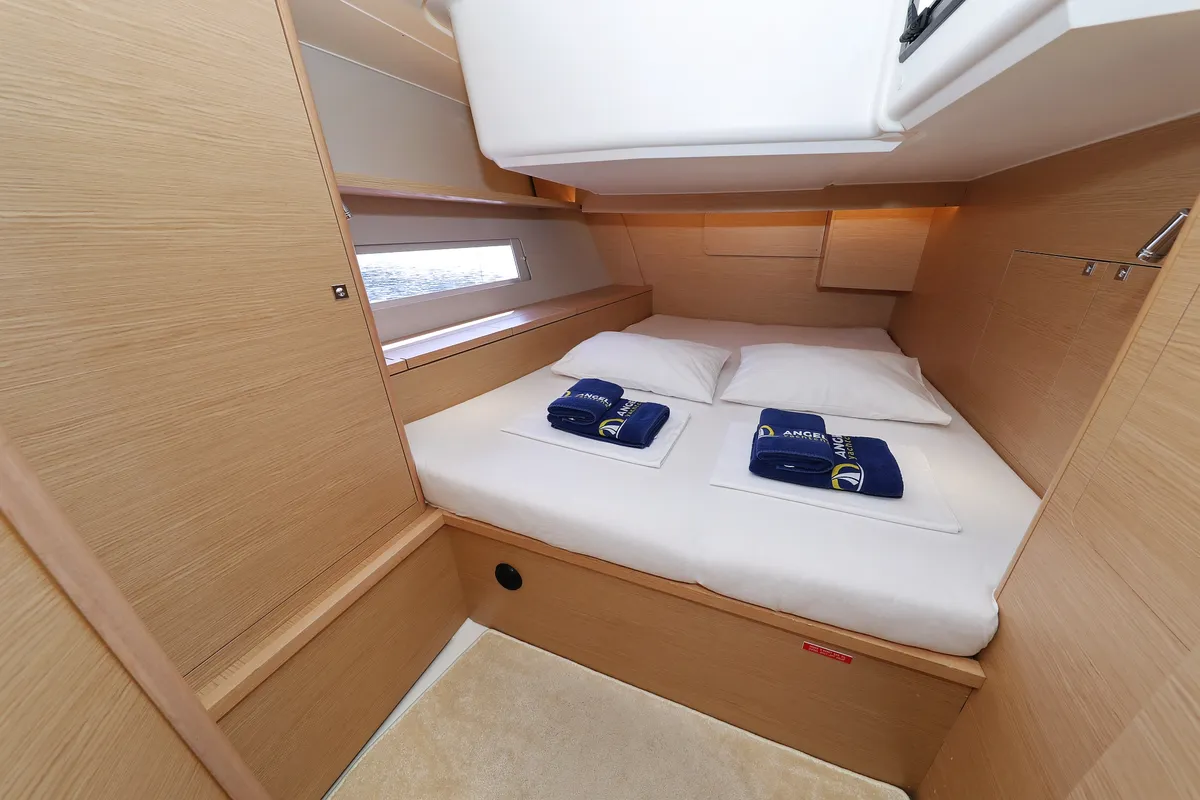 Cabin on Jolie, a Dufour 470 sailboat at Biograd na Moru, Croatia