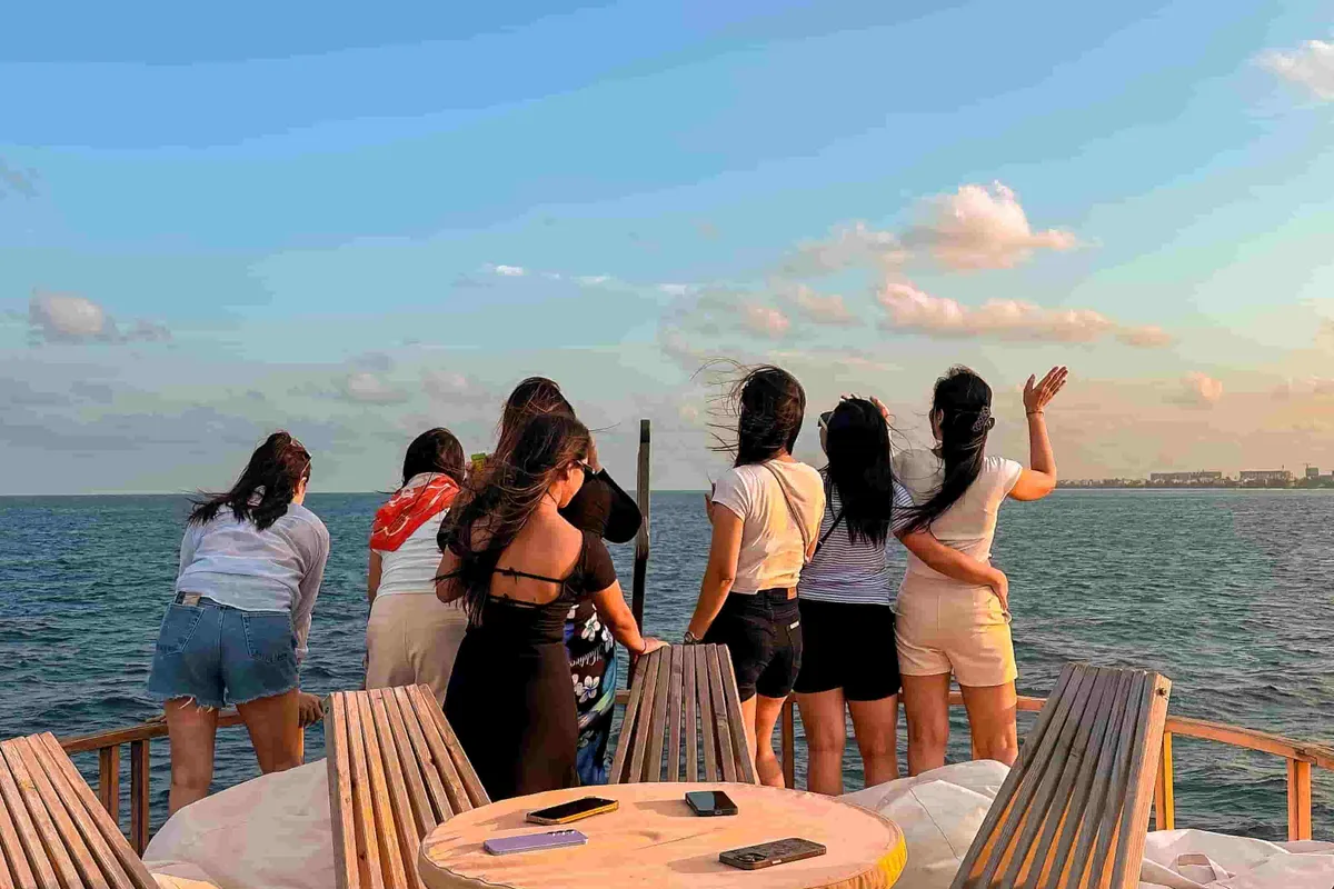 Deck of Gulet Motoryacht, a motor yacht at Malé, Maldives