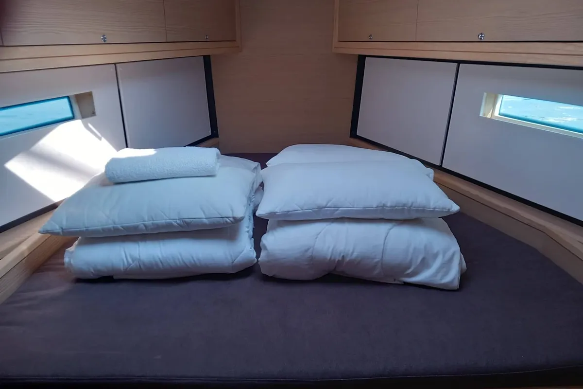 Cabin on KATHARINA, a D&D Kufner 56 sailboat at Trogir, Croatia
