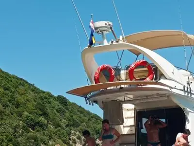 Exterior view of Running On Waves, a Gulet Altair Zafir 42 motorboat at Pula, Croatia