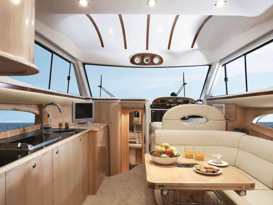 Salon of Running On Waves, a Gulet Altair Zafir 42 motorboat at Pula, Croatia