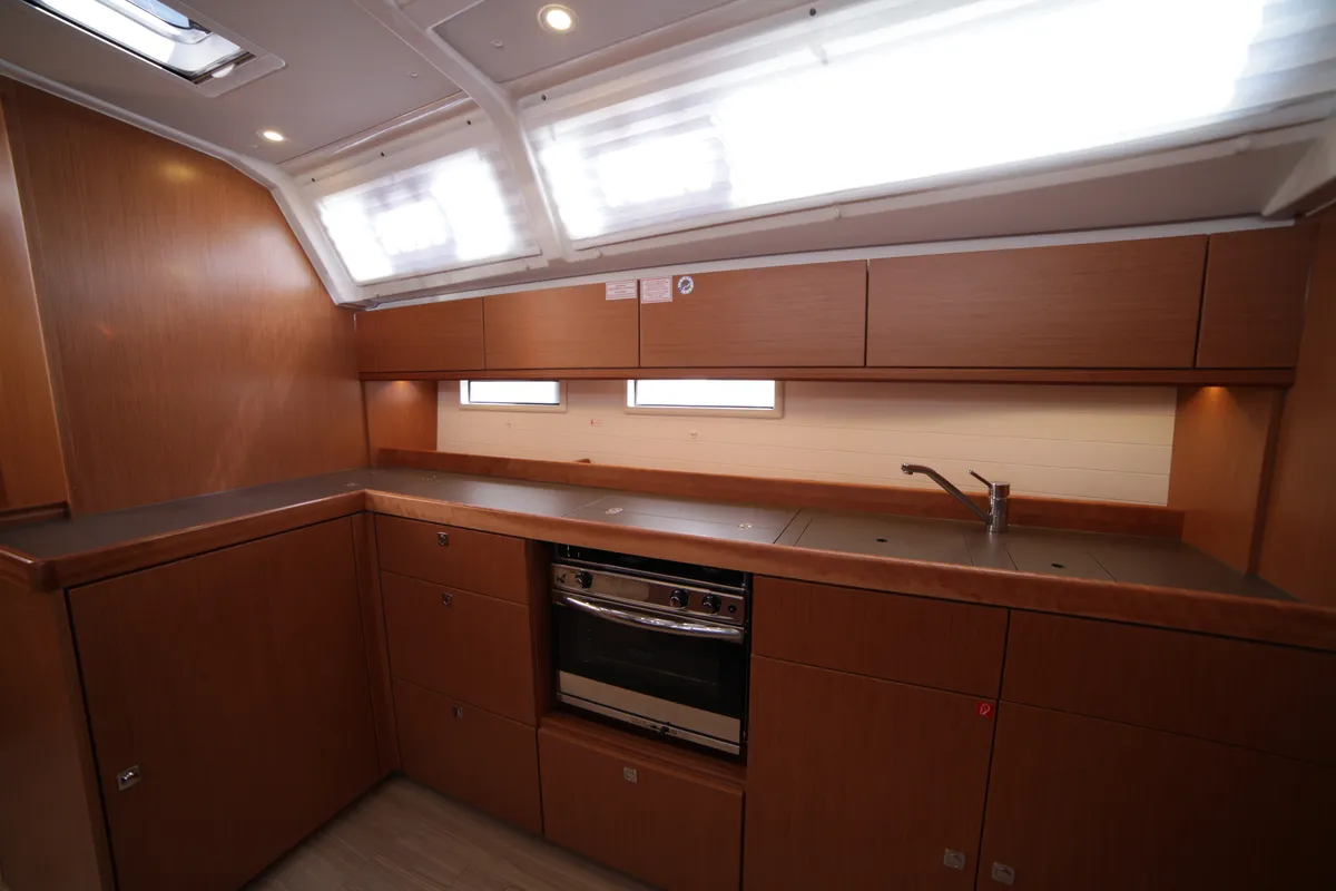 Galley of Sail Leo, a Bavaria Cruiser 46 sailboat at Fethiye, Turkey