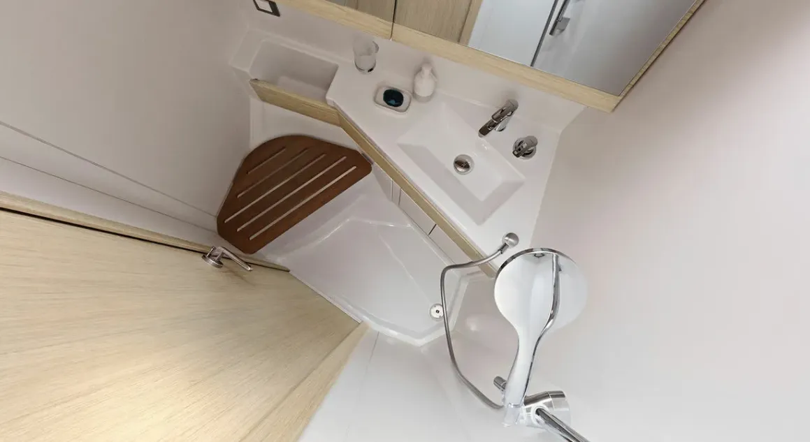 Head on Kebiwan, a Beneteau Oceanis 46.1 sailboat at Athens, Greece