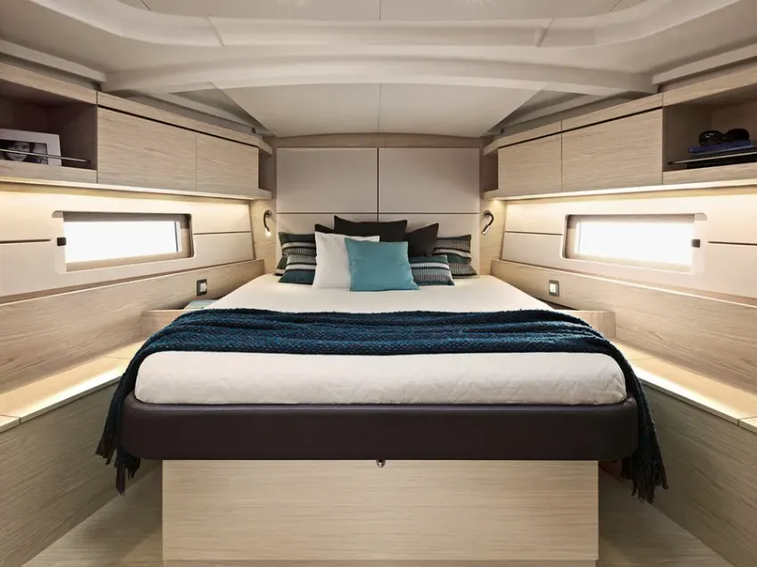 Head on Kebiwan, a Beneteau Oceanis 46.1 sailboat at Athens, Greece