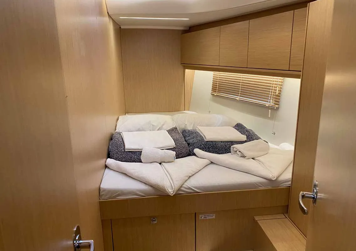 Cabin on Rana, a Bavaria C46 sailboat at Fethiye, Turkey