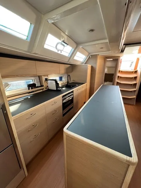 Galley of Sofia Blu, a D&D Kufner 54 Exclusive sailboat at Salerno, Italy