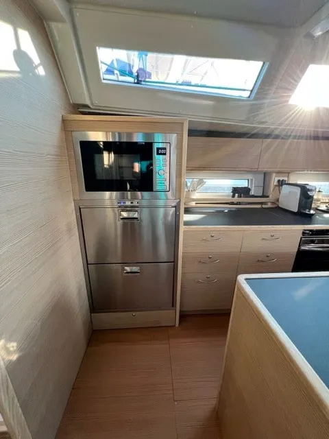 Galley of Sofia Blu, a D&D Kufner 54 Exclusive sailboat at Salerno, Italy