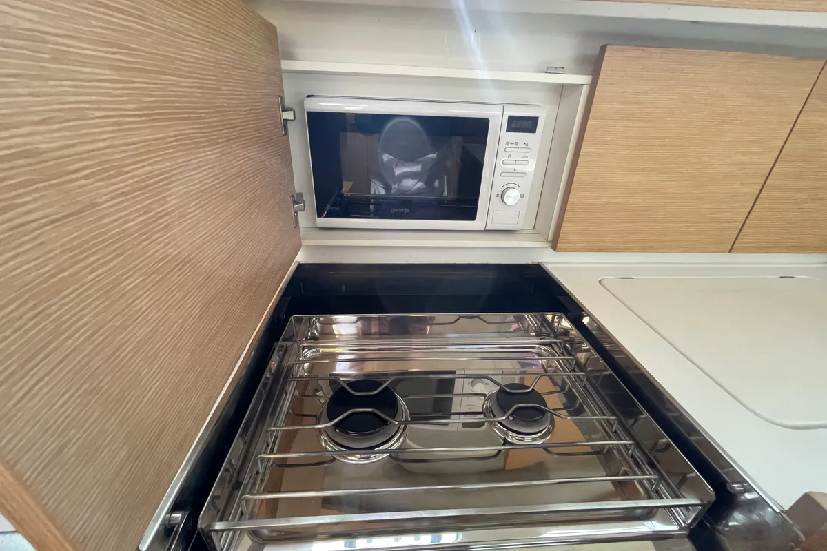 Galley of Elysium, a Elan Impression 45 sailboat at Zadar, Croatia