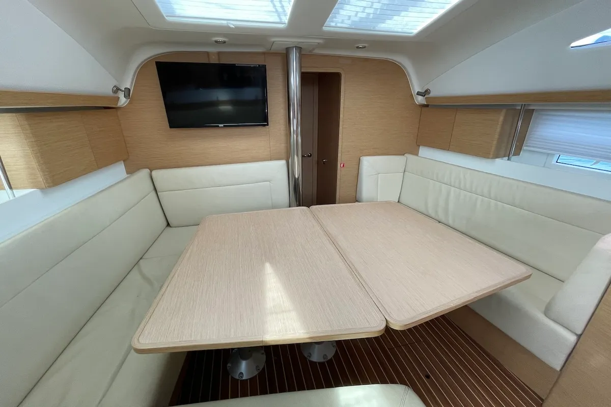Salon of Elysium, a Elan Impression 45 sailboat at Zadar, Croatia