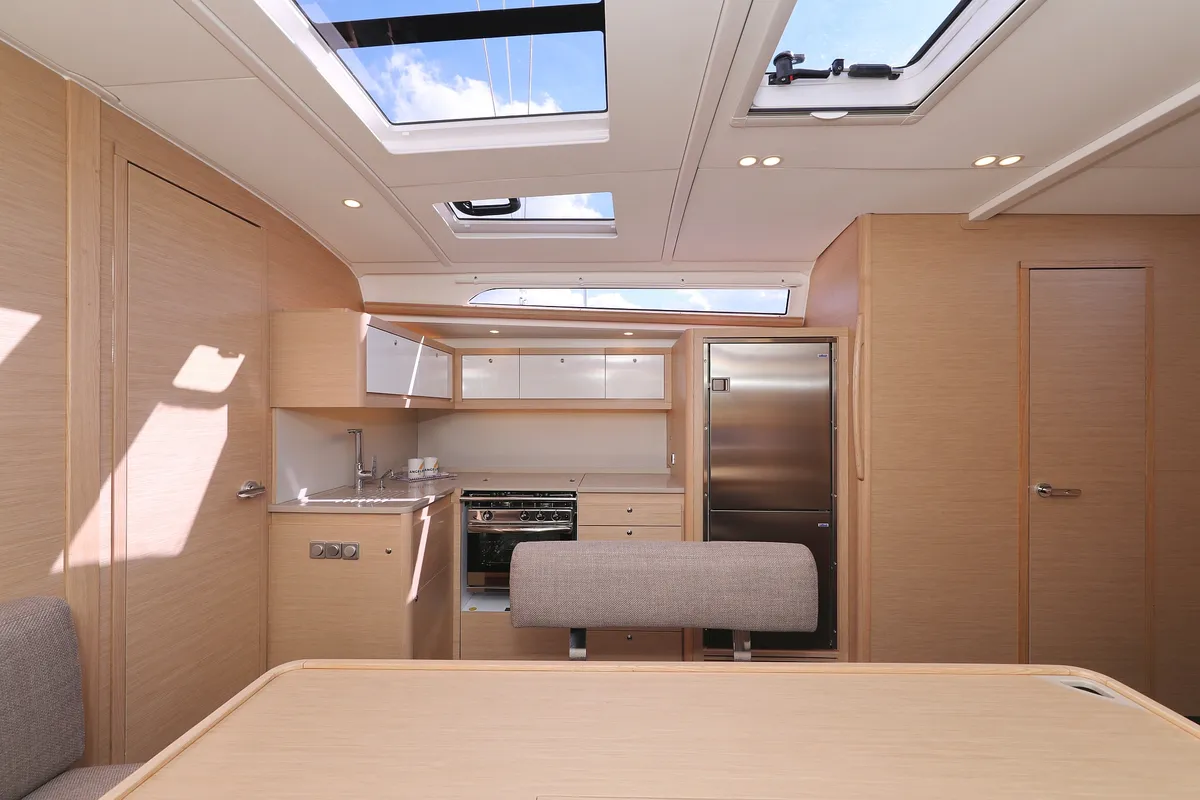 Galley of Rock & Roll, a Dufour 470 sailboat at Primošten, Croatia
