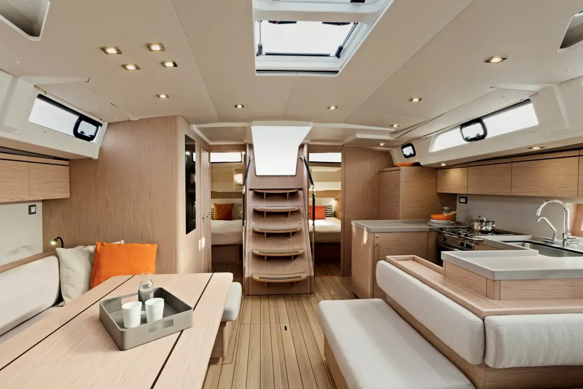 Salon of Adriatic Sense 1, a Beneteau Oceanis 51.1 sailboat at Primošten, Croatia