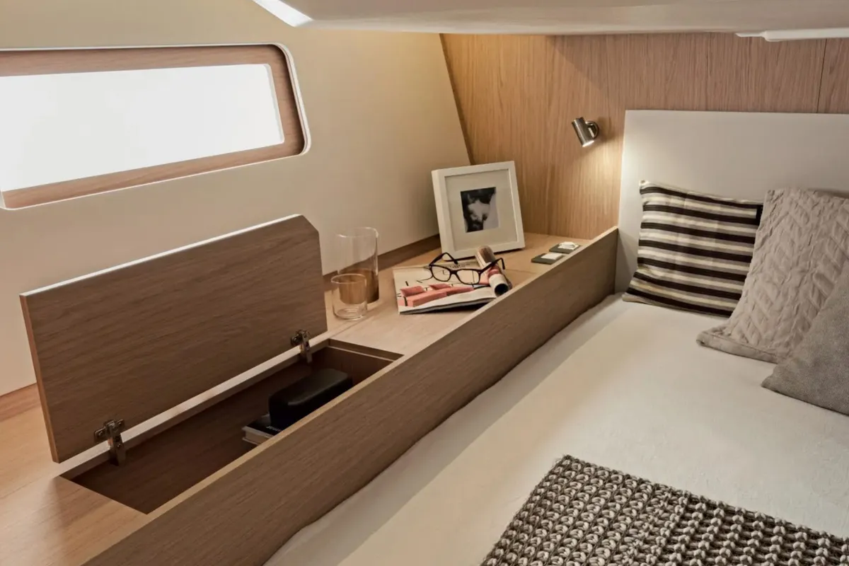 Cabin on Adriatic Sense 1, a Beneteau Oceanis 51.1 sailboat at Primošten, Croatia