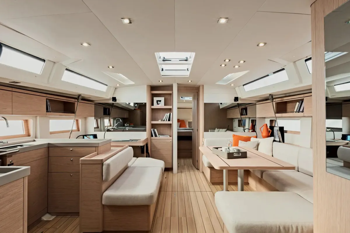Salon of Adriatic Sense 1, a Beneteau Oceanis 51.1 sailboat at Primošten, Croatia