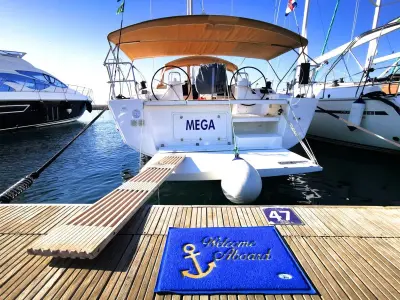 Mega, a Dufour 460 GL sailboat at Općina Marina, Croatia
