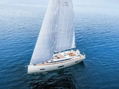 Exterior view of Alma Libre VIII (NEW 2022), a Bavaria C45 sailboat at Municipal Unit of Lefkada, Greece