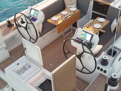 Salon of Alma Libre VIII (NEW 2022), a Bavaria C45 sailboat at Municipal Unit of Lefkada, Greece