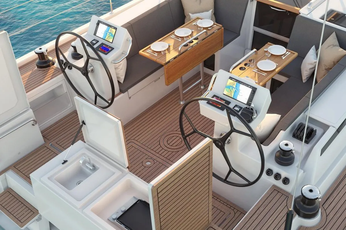 Salon of Alma Libre VIII (NEW 2022), a Bavaria C45 sailboat at Municipal Unit of Lefkada, Greece