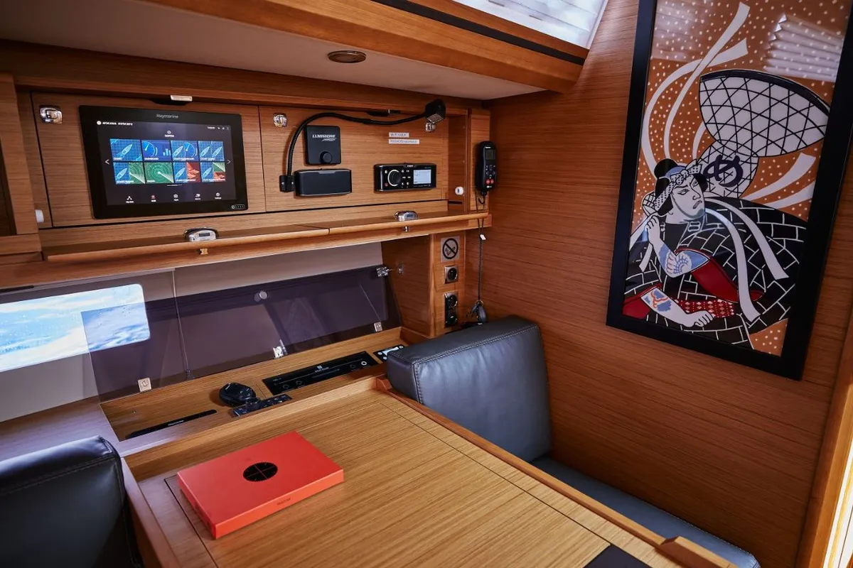Salon of Kabuki - OW, a Dufour Exclusive 56 sailboat at Primošten, Croatia