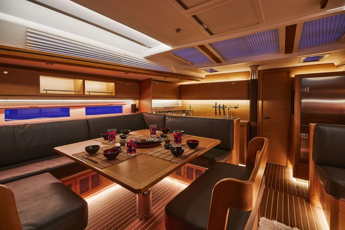 Salon of Kabuki - OW, a Dufour Exclusive 56 sailboat at Primošten, Croatia
