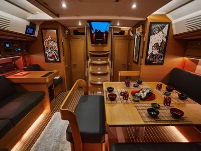 Salon of Kabuki - OW, a Dufour Exclusive 56 sailboat at Primošten, Croatia