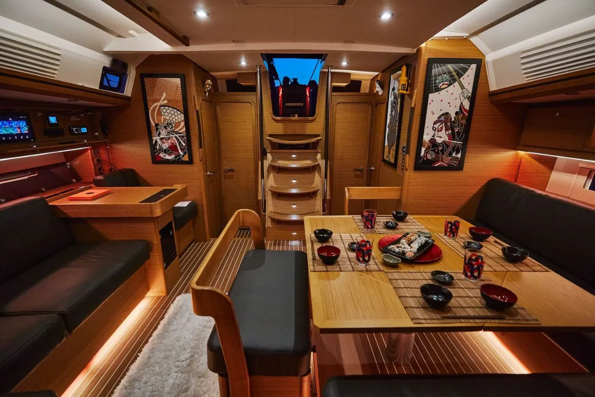 Salon of Kabuki - OW, a Dufour Exclusive 56 sailboat at Primošten, Croatia