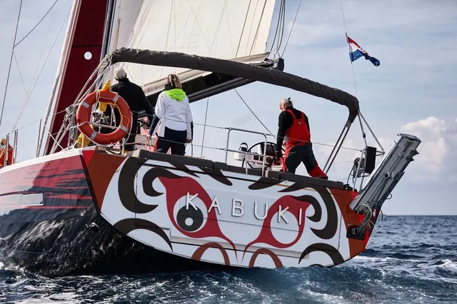 Deck of Kabuki - OW, a Dufour Exclusive 56 sailboat at Primošten, Croatia