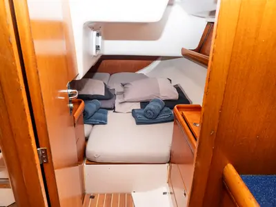Cabin on Brina, a Elan 333 sailboat at Grad Labin, Croatia