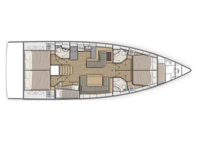 Galley of Mighty M, a Beneteau Oceanis 51.1 sailboat at Athens, Greece