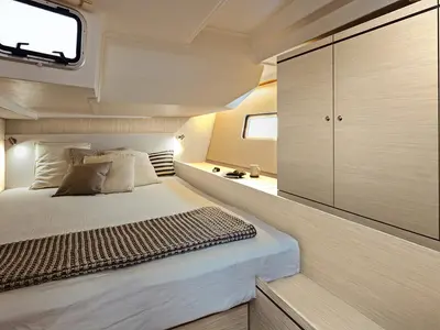 Salon of Mighty M, a Beneteau Oceanis 51.1 sailboat at Athens, Greece