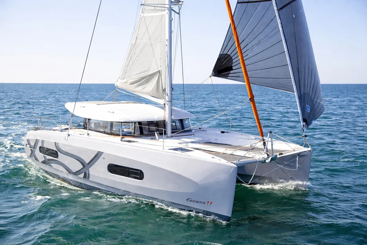Exterior view of Zèfiro, a Excess 11 catamaran at Nettuno, Italy