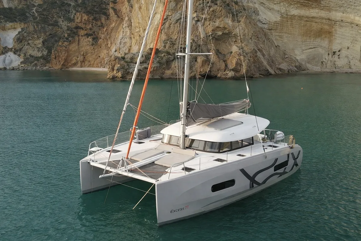 Exterior view of Zèfiro, a Excess 11 catamaran at Nettuno, Italy