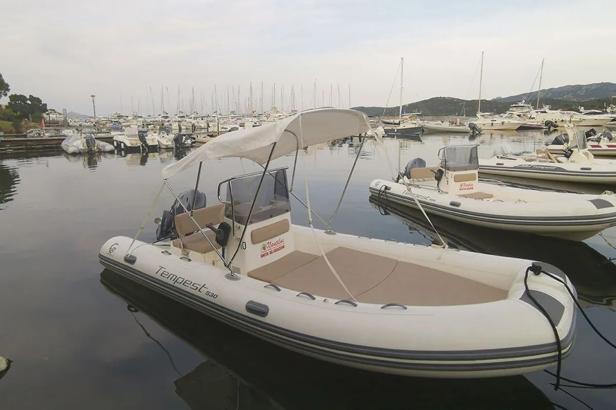 Exterior view of Capelli Tempest 530, a RIB at Cannigione, Italy