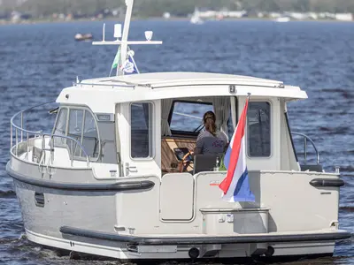 Dojo, a Linssen Grand Sturdy 30 motorboat at Molecaten Jachthaven Flevostrand, Netherlands