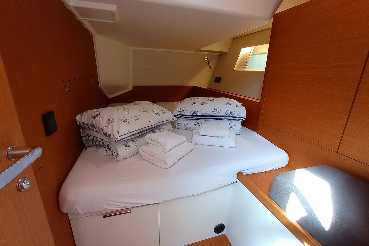 Cabin on Silhuette, a Beneteau First 53 sailboat at Primošten, Croatia